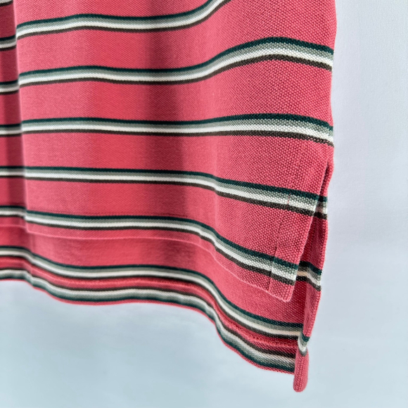 POLO Ralph Lauren MENS L Classic Fit MESH Stripe Polo PREPPY Short Sleeve Shirt - Picture 6 of 8